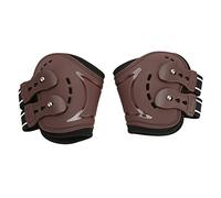 Botas de Caballo para Patas Traseras Construcción Antideslizante y Transpirable para Protección contra Impactos Paseos Largos y Entrenamiento Marrón 2 Unidades (Grande 52x5cm)