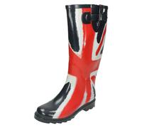 Botas De Caucho Slip On Con Estampado De La Bandera Del Reino Unido Para Damas