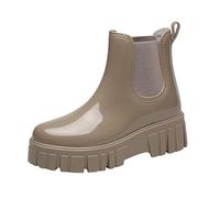 Botas de caza de goma desmontables con interior de algodón, botas de lluvia de goma para exteriores, Khaki, 37.5 EU