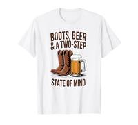 Botas de Cerveza & Dos Pasos - Country Line Dancing Western Camiseta