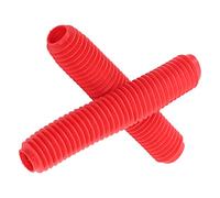 Botas de choque, diseño de pliegues de goma a prueba de polvo, cubierta de horquilla delantera de 360 mm de longitud para CR80 CR125 CR250 CRF250 (rojo)