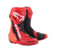 Botas De Ciclismo De Carrera Alpinestars Supertech R Rojo Brillante Fluo