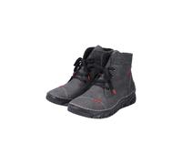 Botas De Cordones Para Dama Rieker Con Forro Cálido 55031-45 Gris Oscuro