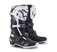 Alpinestars Tech 10 Botas de Motocross, negro-blanco, tamaño 45 46 para Hombres