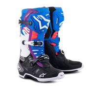 Alpinestars Tech 10 Supervented S23, botas 12 US male Negro/Azul/Lila/Blanco