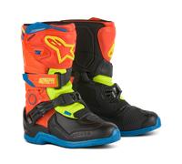 ALPINESTARS Botas Tech 3S Kids Orange Fluo / Enamel Blue / Yellow Fluo 2024 10 (EU 28)