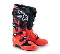 Alpinestars Tech 7 Botas de motocross, negro-rojo-rosa, tamaño 51 52 para Hombres