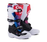Alpinestars Tech 7S Rainbow, botas juventud 4 US male Blanco/Negro/Rainbow