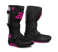 Shot Race 4 Botas de Motocross, negro-rosa, tamaño 42 para Hombres