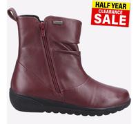 Botas De Cuero Casual De Moda Para Mujer Fleet & Foster Brecknock Burdeos