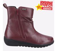 Fleet & Foster Mujer Brecknock Moda Informal Cuero con Cremallera Botas Burdeos