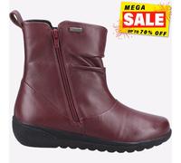 Fleet & Foster Mujer Brecknock Moda Informal Cuero con Cremallera Botas Burdeos
