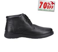 Hush Puppies Malcolm Cuero Hombre Clásico Casual Moda Botas Negras