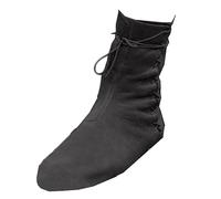 Botas de Cuero de la PU - Botas de Cosplay Medieval renacentista con Cordones Botas de Motocicleta Combate Vintage Angustiado PU Botas de Cuero Botas de Moda para,Negro,45