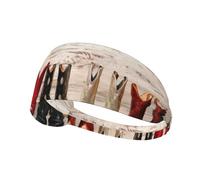 Botas de cuero estampadas elásticas deportivas diadema deportiva elástica adecuada para viajes deportivos y fitness en interiores