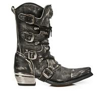 Botas De Cuero Grises Dallas Para Hombre New Rock M.7993-S3