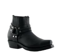 Botas De Cuero Negros Renegade Lo Para Vaquero Western Biker