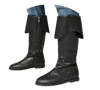 Botas de Cuero para Mujer, Botines de Moda con Hebillas Metálicas Decorativas, Estilo Medieval Vintage, Calzado Casual y Elegante con Tacón Bajo, Ideal para Outfits Diarios, Fiestas o Disfraces