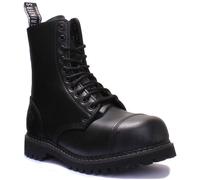 Botas De Cuero Para Mujer Grinders Stag CS Con Punta De Acero En Negro UK 4 - 12