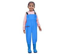 Botas de de pecho sólido para niños y niñas, botas de juveniles para niños pequeños, botas de y a de agua con botas Botas Agua Niño (Blue, 3-4 Years)
