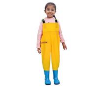 Botas de de pecho sólido para niños y niñas, botas de juveniles para niños pequeños, botas de y a de agua con botas Botas Agua Niño (Yellow, 3-4 Years)