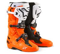 Alpinestars Tech 10 Enduro, botas 14 US male Naranja Neón/Negro/Blanco