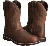 Botas de equitación (38-48), botas occidentales, punta redonda/bordado, sin cordones/tubo medio, antideslizante/transpirables, para otoño invierno/hombres mujeres, 47, A