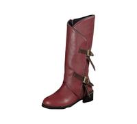 Botas de equitación para mujer, botas de cuero, botas occidentales, botas de vaquero, botas de motociclista, botas de mujer, botas de vaquero, botas de otoño, invierno, medias botas góticas, botas de