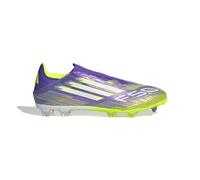adidas F50 League Laceless Firm Ground Football Boots, Botas de fútbol Unisex Adulto, Purple Rush/Cloud White/Lucid Lemon, 44 EU