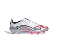 adidas Performance F50 Messi Elite FG PRESTIG10 Blanco Hombres, Blanco y rojo plateado, 45 1/3 EU