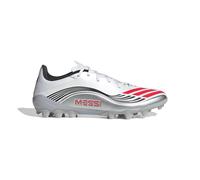 Adidas Unisex Adulto F50 Messi League Artificial Ground Football Boots, FTWR White/Lucid Red/Silver Met., 46 EU