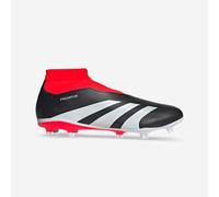 adidas Unisex adulto Predator League Laceless Firm Ground Football Boots, Core Black / Cloud White / Solar Red, 46 EU