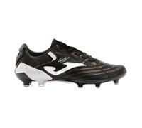 Joma Botas de Fútbol para Terreno Firme - Águila, 38-46 Negro y Blanco - Fabricado con Microfibra de Alto Rendimiento y Tacos Añadidos para Distribuciñon de Peso y Mejor Agarre
