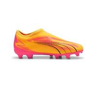 Puma Unisex Youth Ultra Match Ll Fg/Ag Jr Soccer Shoes, Sun Stream-Puma Black-Sunset Glow, 38 EU