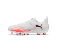 PUMA Botas de fútbol sin cordones FUTURE 8 MATCH FG/AG juveniles, Calzado, Blanco/Negro/Glowing Rojo, 33 33