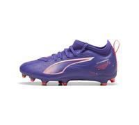PUMA Ultra 5 Match FG/AG Jr, Soccer Shoe, Lapis Lazuli White-Sunset Glow, 30 EU