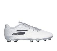 Skechers niño Razor 1.5 Jr Youth FG en Blanco/Plata, talla 35