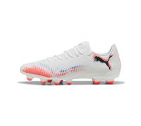 Puma Future 8 Play FG/AgSoccer - Tenis Unisex, Puma Blanco Puma Negro Rojo Brillante, 42 EU