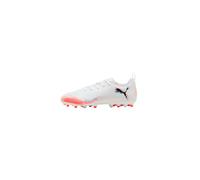 Puma Future 8 Play MG Jr - Tenis de fútbol Unisex para niños, Puma Blanco Puma Negro Rojo Brillante, 38.5 EU