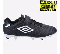 Umbro Speciali Liga Junior Firme Suelo Botas de Fútbol Negro