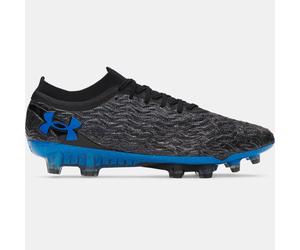 Botas de fútbol Under Armour Magnetico Elite 5 FG para hombre Negro / Titan Gris / Azul Atlantis 39