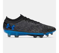 Botas de fútbol Under Armour Magnetico Elite 5 FG para hombre Negro / Titan Gris / Azul Atlantis 45