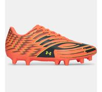 Botas de fútbol Under Armour Shadow Club 4 FG Jr. para niño Electric Tangerine / Arden Verde / High Vis Amarillo 35.5