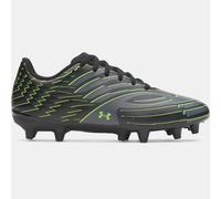 Botas de fútbol Under Armour Shadow Club 4 FG Jr. para niño Negro / Titan Gris / Metalico Plata 32