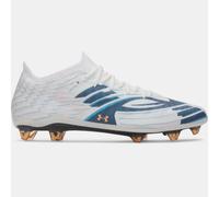 Botas de fútbol Under Armour Shadow Elite 4 FG Mach para hombre Blanco / Boundless Azul / Naranja Bloc 44.5