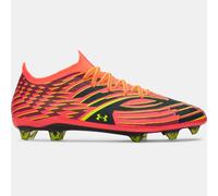 Botas de fútbol Under Armour Shadow Elite 4 FG Mach para hombre Electric Tangerine / Arden Verde / High Vis Amarillo 40.5