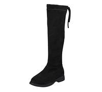 Botas de Gamuza para Niñas con Suela Antideslizante y Tecnología Transpirable para un Calzado Cómodo y Seguro en Todo (Black, 27.5 Little Child)