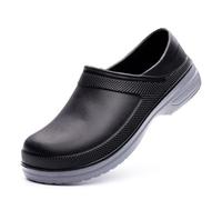 Botas de goma cortas para mujer, color liso, EVA, botas de lluvia de trabajo, zapatos de goma, Negro , 45 EU