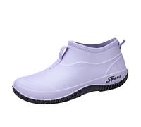 Botas de goma cortas para mujer - Zapatos de lluvia para mujer, de verano, deportivas, azul claro, resistentes a la suciedad, botas impermeables antideslizantes para montañismo, zapatos de jardín