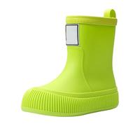 Botas de goma de media altura para mujer, antideslizantes, botas de lluvia de invierno, verde, 38.5 EU